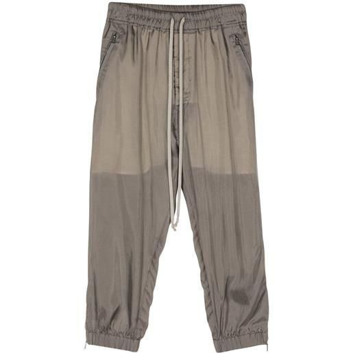 Rick Owens pantaloni crop con coulisse - grigio