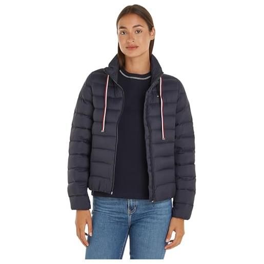 Tommy Hilfiger piumino donna packable padded jacket invernale, blu (blue spell), l