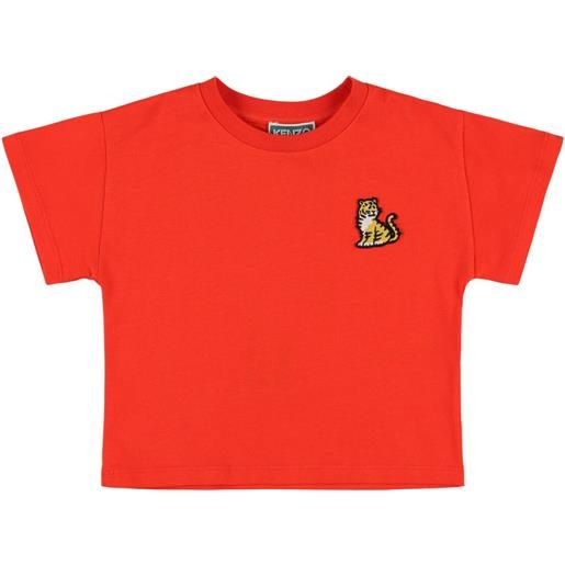KENZO KIDS t-shirt in jersey di cotone con logo