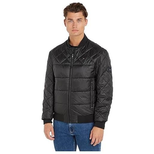 Tommy Hilfiger giacca uomo packable recycled bomber giacca da mezza stagione, nero (black), xxl