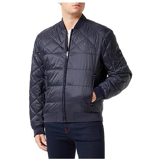 Tommy Hilfiger giacca uomo packable recycled bomber giacca da mezza stagione, nero (black), m