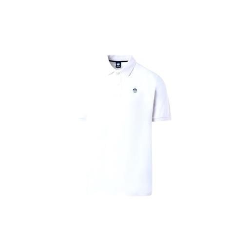 NORTH SAILS uomo polo in piquet di cotone con maniche corte - vestibilità regular (xl, bianco)