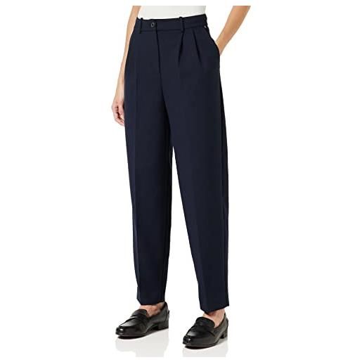Tommy Hilfiger tapered pleated vis blend pant, pantaloni in tessuto donna, desert sky, 38