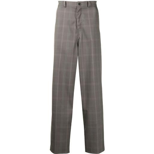 Undercover pantaloni sartoriali a quadri - grigio
