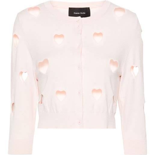 Simone Rocha cardigan con dettaglio cut-out - rosa