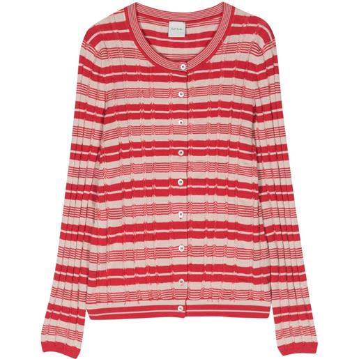 Paul Smith cardigan a righe - rosso