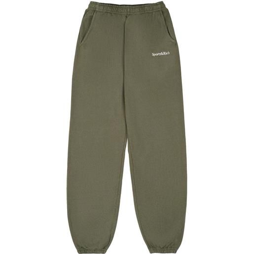 Sporty & Rich pantaloni sportivi con ricamo - verde