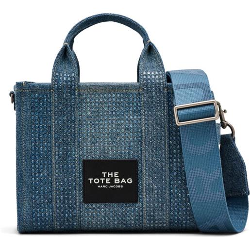 Marc Jacobs borsa tote the crystal denim piccola - blu