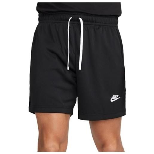 Nike dx0735-010 m nk club mesh flow short pantaloncini uomo black/white taglia 3xl-t