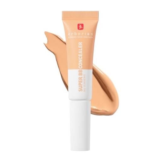 Erborian - super bb concealer - anticernes-cura ad alta copertura arricchito con niacinamide e spf 25 - correttore occhi idratante, finitura naturale - cosmetici coreani - dorato 10 ml