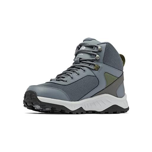 Columbia trailstorm ascend mid waterproof scarponi da trekking alta impermeabili uomo, grigio (graphite x nori), 48 eu