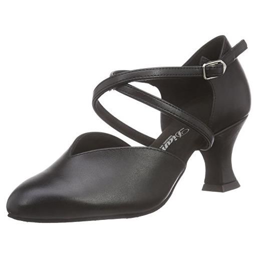 Diamant donna scarpe da ballo 113-009-034, standard & latino bambina, nero, 33 1/3 eu