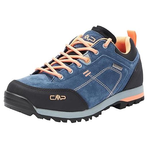 CMP alcor 2.0 low wmn trekking wp-3q18566, walking shoe donna, blue ink-sunrise, 36 eu