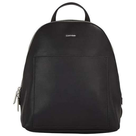 Calvin Klein ck must dome backpack k60k611363, borse donna, grigio (silver mink), os