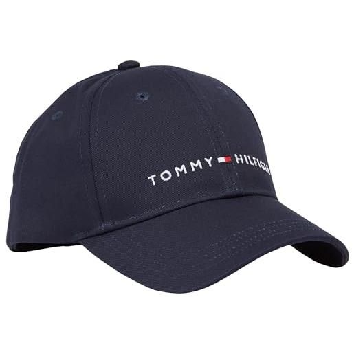 Tommy Hilfiger th essential cap au0au01667 cappello, blu (space blue), s-m unisex-bambini e ragazzi