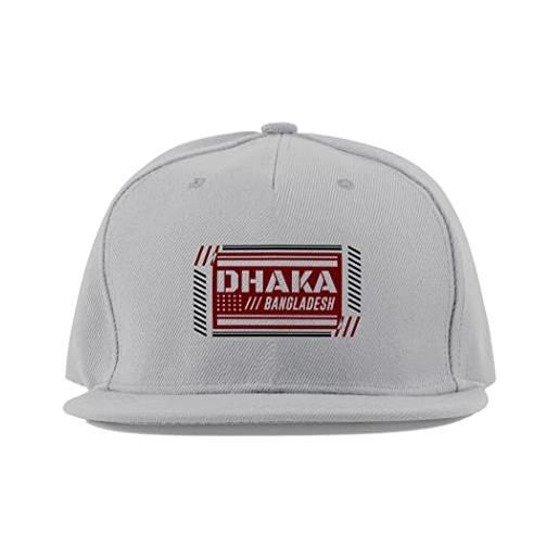 Maikomanija dhaka bangladesh capital cotone visiera piatta berretto baseball cappello trucker cappello unisex sport traspirante, grigio, etichettalia unica