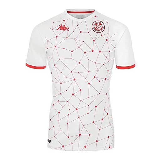 Kappa 2022-2023 tunisia training football soccer t-shirt maglia (white)