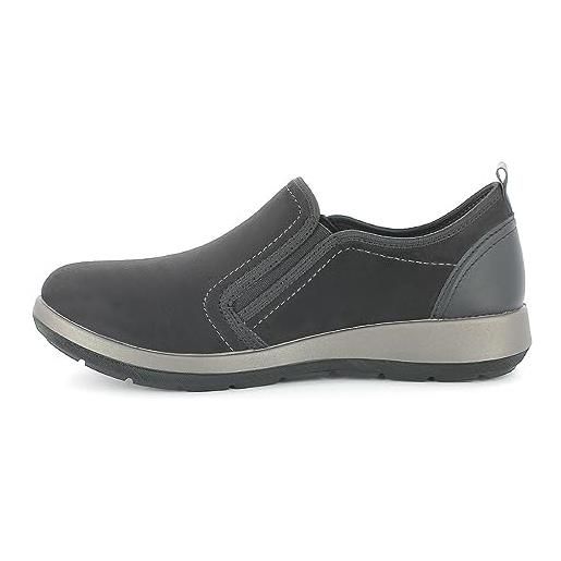 inblu scarpe donna leggere mocassini con cerniera sneakers slip on zip da ginnastica pantofole comode ib-wg0041 (nero, 40)