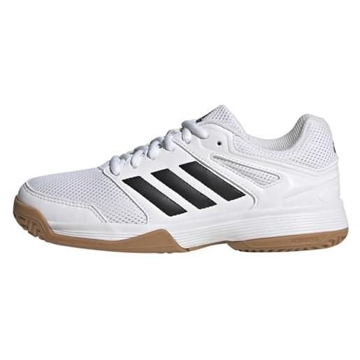 adidas speedcourt, scarpe unisex - bambini e ragazzi, ftwr white core black gum10, 33 eu