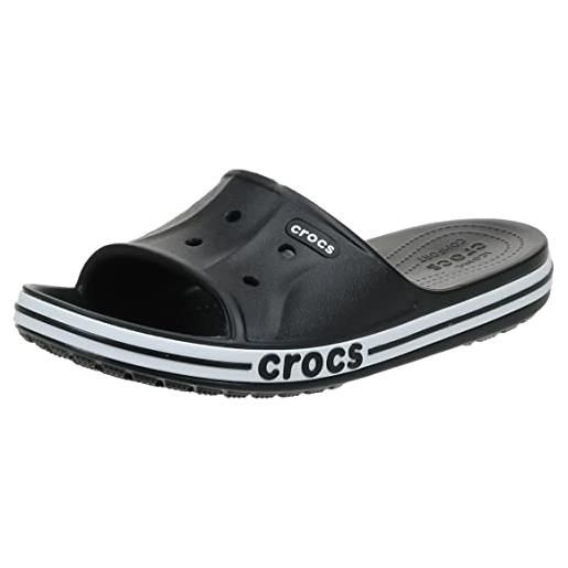 Crocs men's & women's bayaband slide, sandali a ciabatta donna, nero e bianco, 39 eu