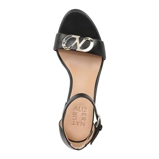 Naturalizer sandali da donna con tacco vera logo scarpe da passeggio per un'esperienza di comfort tutto il giorno, nero , 39 eu