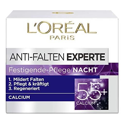 L'Oréal Paris l' oréal paris anti rughe expert idratante calcio 55 + notte cura, confezione da 3 (3 x 50 ml)