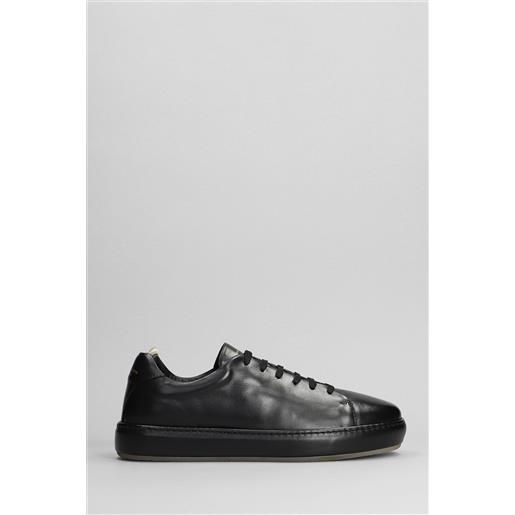 Officine creative sneakers covered 001 in pelle nera
