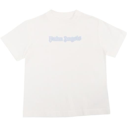 PALM ANGELS KIDS t-shirt bianca con logo