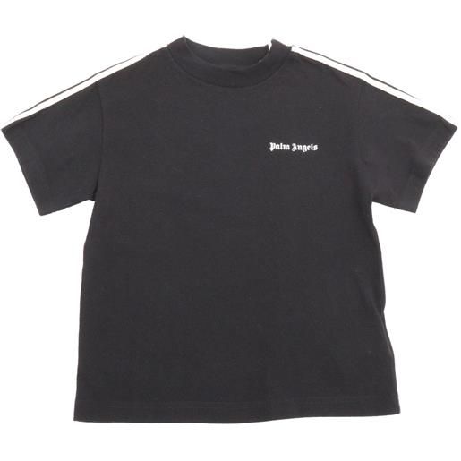 PALM ANGELS KIDS t-shirt nera con logo