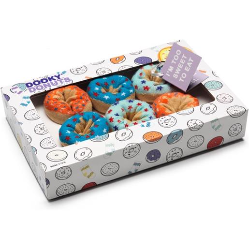 Dooky calzine neonato 0-9 mesi in confezione regalo donuts bluberry orange 3 paia