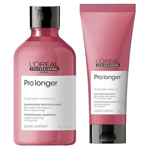 L'OREAL PROFESSIONNEL l'oréal professionnel paris | kit shampoo pro longer 300 ml + balsamo 200 ml | routine rinnovatrice per capelli lunghi