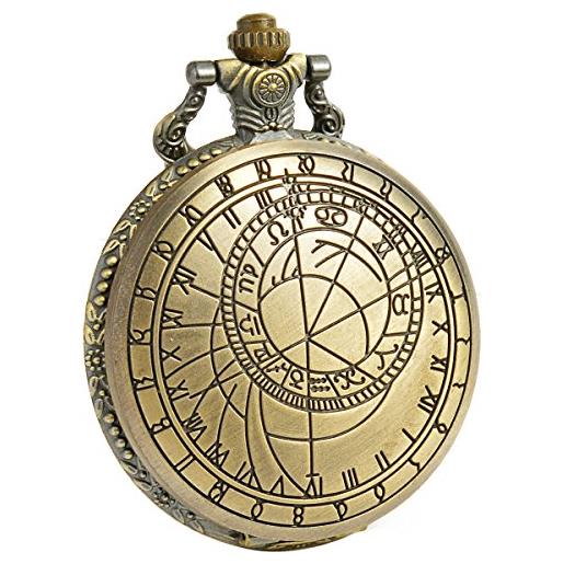 SIBOSUN antique doctor who bronzo caso di quarzo completo hunter catena quadrante bianco orologio da tasca dr. Who + box