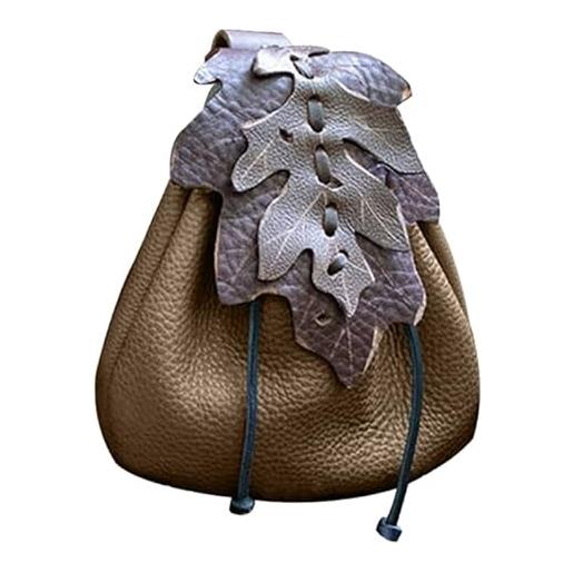 huwvqci borsa da cintura medievale in ecopelle portatile borsa medievale cintura vintage dadi borsa per uomo donna bambino in pelle marsupio