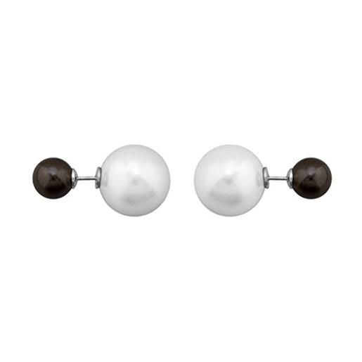 Inmaculada Romero IR 925m argento orecchini coppie di due bianco perla e grigio [9389]