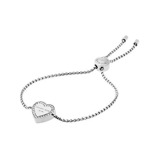 Michael Kors blush rush - bracciale in acciaio inox con perle, taglia unica, metallo, n/a. 