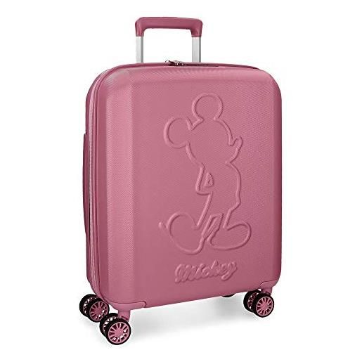 Disney mickey premium valigia per bambini, 55 cm, 38 liters, rosa