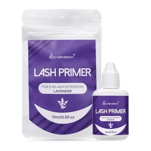 Lunamoon lash primer primer per extension ciglia primer per ciglia 15ml aumenta l'adesione adesiva tenuta più lunga delle ciglia migliora la salute delle ciglia (primer lavender)