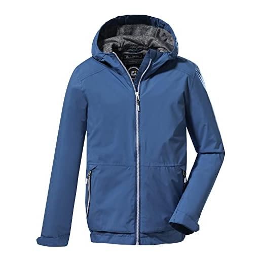 Killtec boy's giacca funzionale/giacca outdoor con cappuccio, impermeabile - kos 74 bys jckt, blue, 116, 37975-000