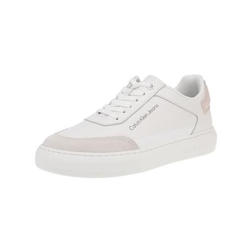 Calvin Klein Jeans sneakers con suola preformata donna casual neopren scarpe, bianco (white/peach blush), 37 eu