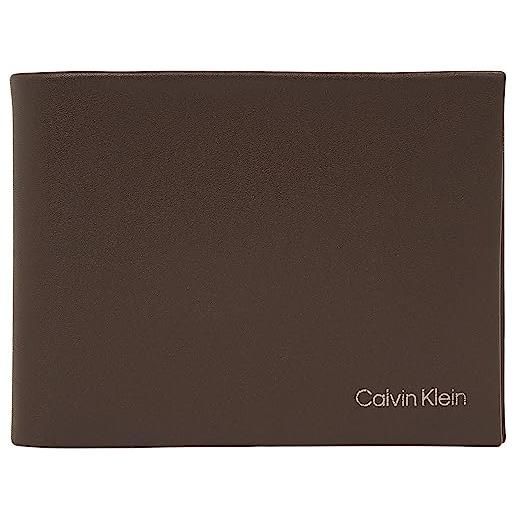 Calvin Klein portafoglio uomo concise bifold piccolo, marrone (java), taglia unica