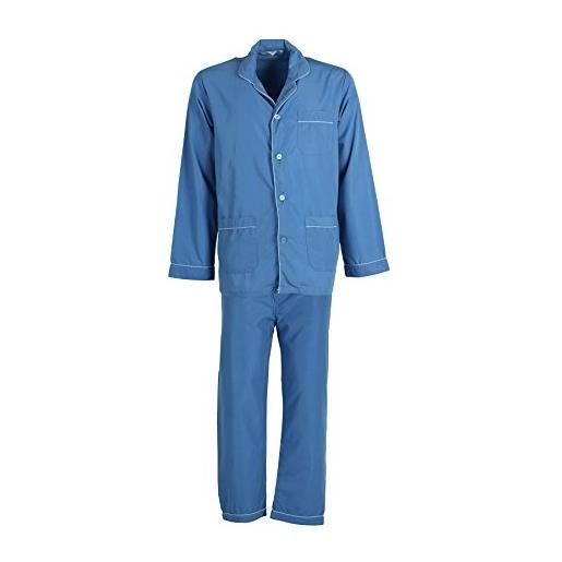 Sky pigiama da uomo classico con casacca azzurro, 58