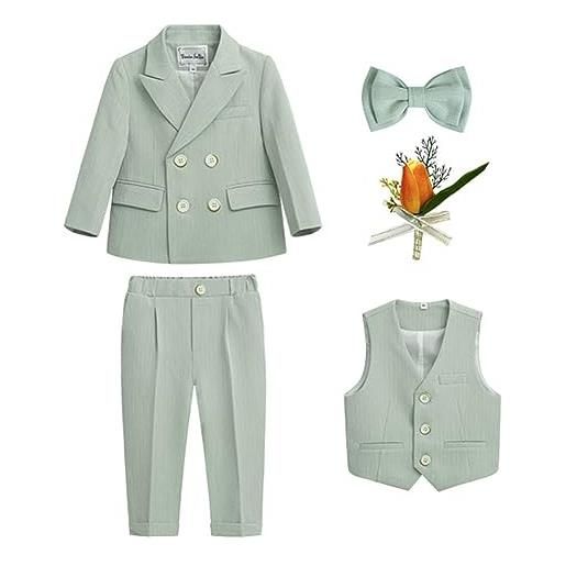 Completo Smoking Per Bambino Lito Angels - 5 Pezzi, Nero E Oro - Foto 6