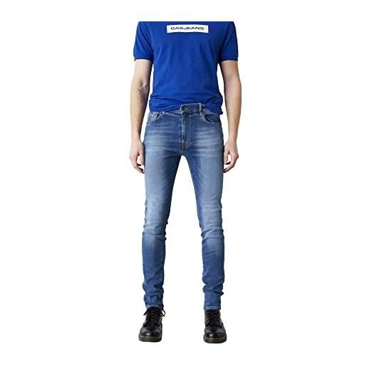 Gas uomo jeans 5 tasche sax zip rev 351418 030789 52 blu wz22 wz22