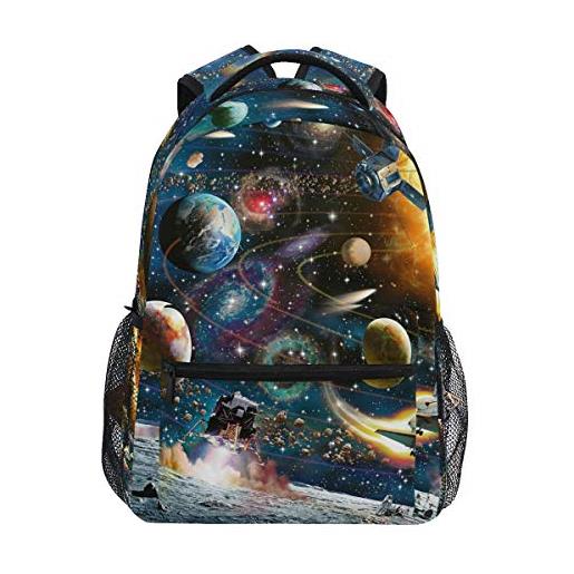 HappyCAT zaino spaziale galaxy planet bookbag borsa scuola per ragazzi ragazze 5021583, 2021583, taglia unica