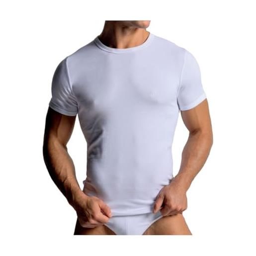 Navigare confezione 3 t-shirt uomo girocollo cotone interlock colore bianco nero e assortito b2y111 nero, 7/xxl