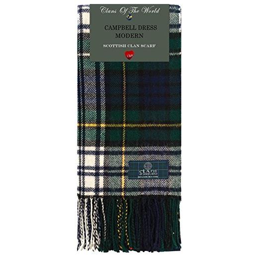 I LUV LTD campbell dress modern tartan clan scarf 100% soft lambswool