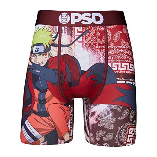 PSD men's x naruto meander burgundy boxer brief underwear xl