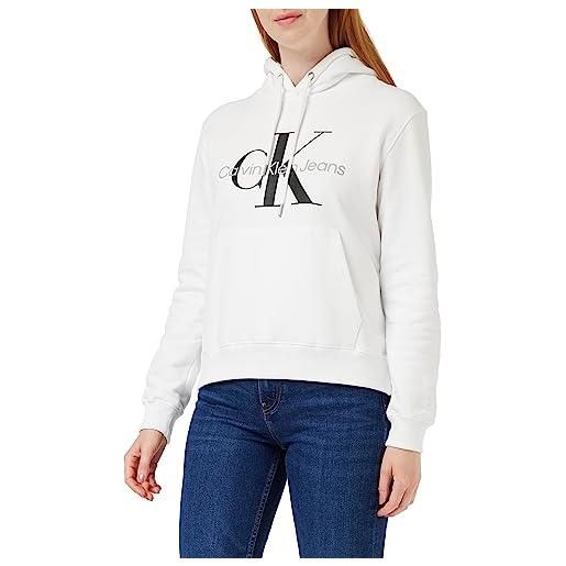 Calvin Klein Jeans core monologo hoodie j20j219141 felpe con cappuccio, nero (ck black), xs donna