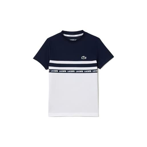Lacoste-children tee-shirt-tj7417-00, bianco/blu navy, 8 ans