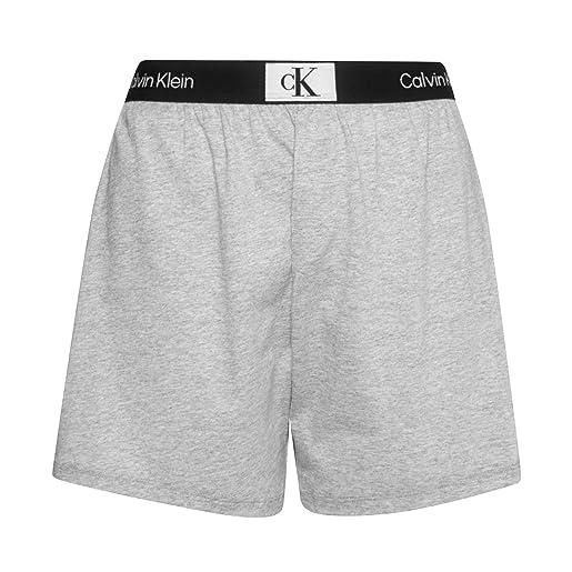 Calvin Klein pantalone pigiama donna corto, grigio (grey heather), xs